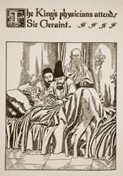 Les Médecins du Roi soignent Sir Geraint, illustration de 